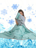 1pc Cooling Blanket For Hot Sleepers, Lightweight Cooling Throw Blanket Absorbs Heat To Keep Adults Cool In Summer, Soft & Breathable Silk-Like Material